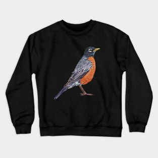 American Robin - bird painting (no background) Crewneck Sweatshirt